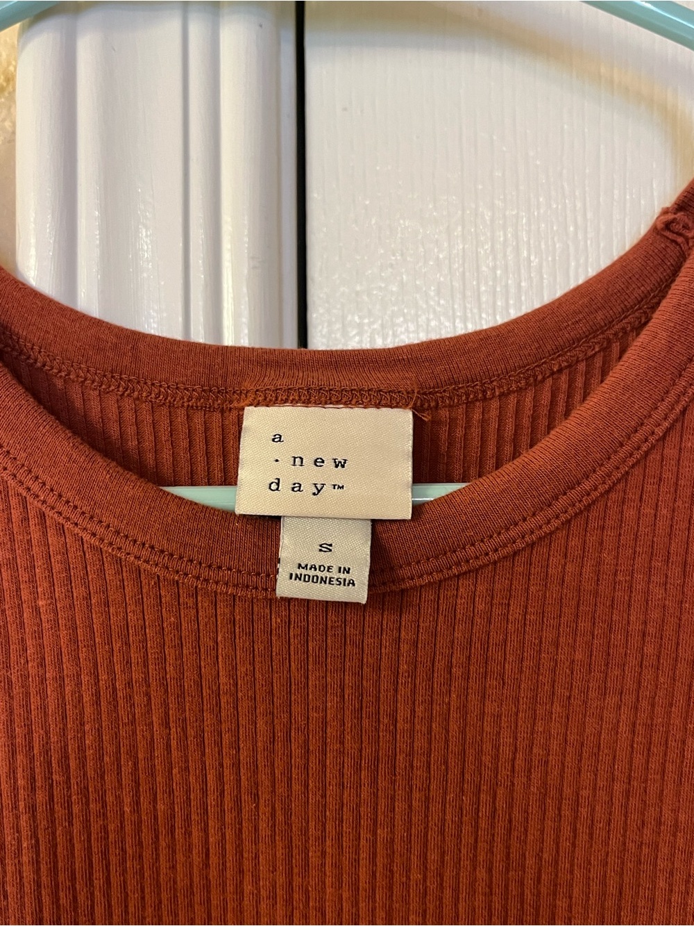 A New Day Rust Tank Ribbed Tank Top - Picture 2 of 3